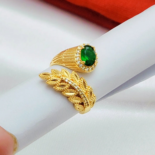 Imperial Glow Gold-Polish Rings for Girls – Elegant Timelessness with Modern Charm