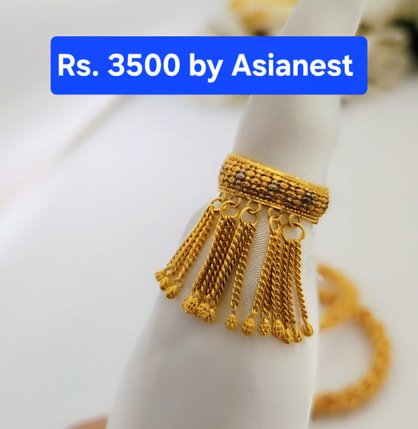 Fancy Spin Golden Ball Rings | Rotating Gold-Polish Statement Ring