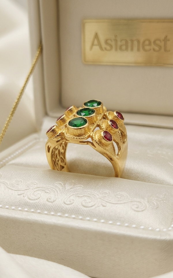 Sunset Glow Gold Ring | Chic &amp; Timeless Jewelry for Girls