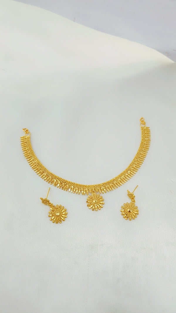 Auric Radiance Gold-Plated Necklace