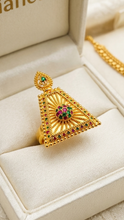 LuxeGlow Gold Polish Statement  Ring
