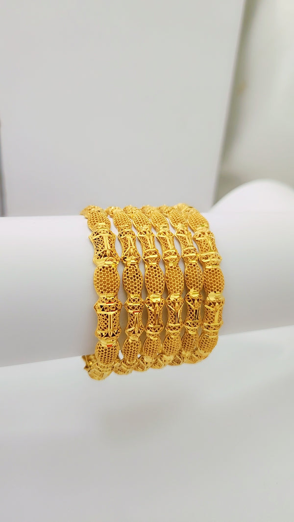 Royal Opulence Gold Bangles | Timeless Vintage Charm