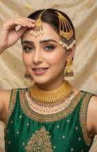 Regal Legacy Gold-Coated Bridal Necklace Set – Timeless Opulent Elegance