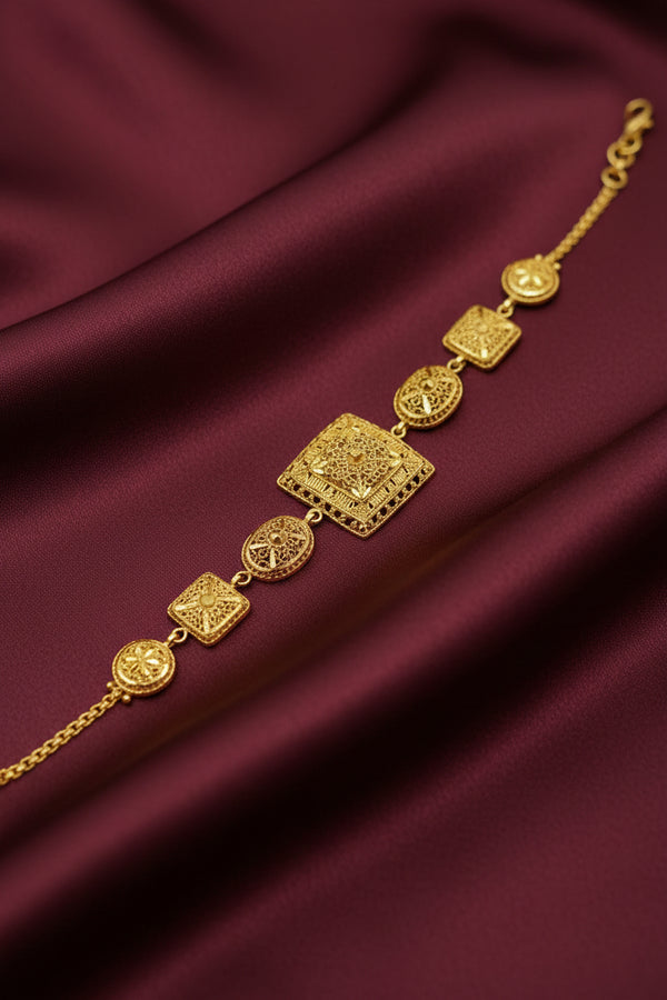 Golden Sapphire Aura Bracelet – Luxury Fashion Jewelry for Women