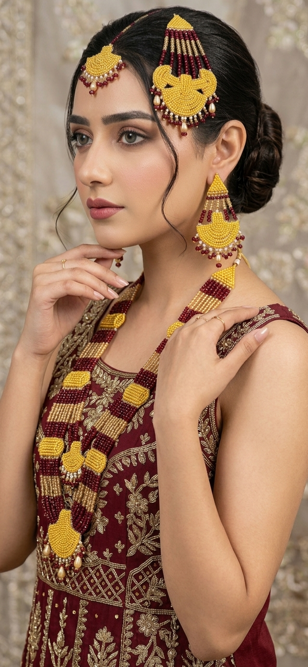 Imperial Majesty Gold-Coated Bridal Necklace Set – Exquisite Timeless Luxury