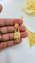 Gilded Splendor Gold-Coated Bridal Necklace Set – Timeless Wedding Elegance