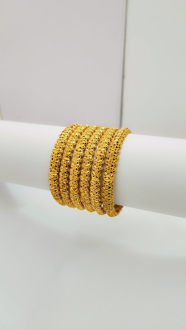 Heritage Opal Gold Plated Bangles | Classic Vintage Elegance