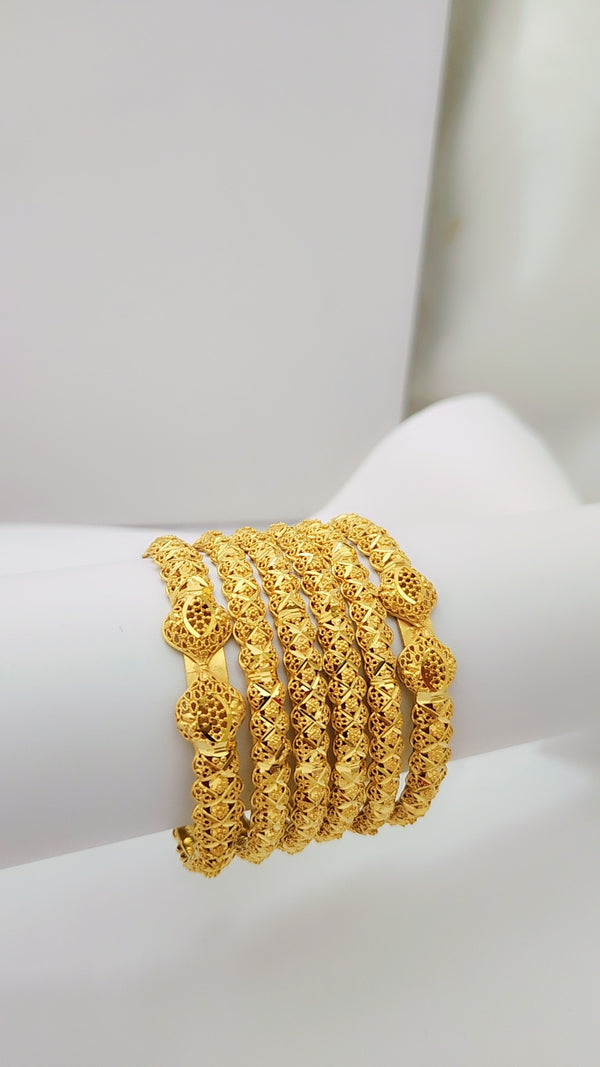 Divine Radiance Gold Kara | Elegant Bangles