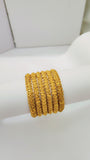 Heritage Opal Gold Plated Bangles | Classic Vintage Elegance