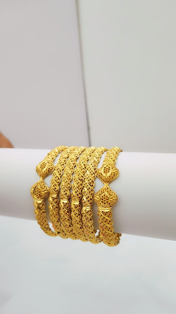 Royal Legacy Bangles | Timeless Gold Elegance