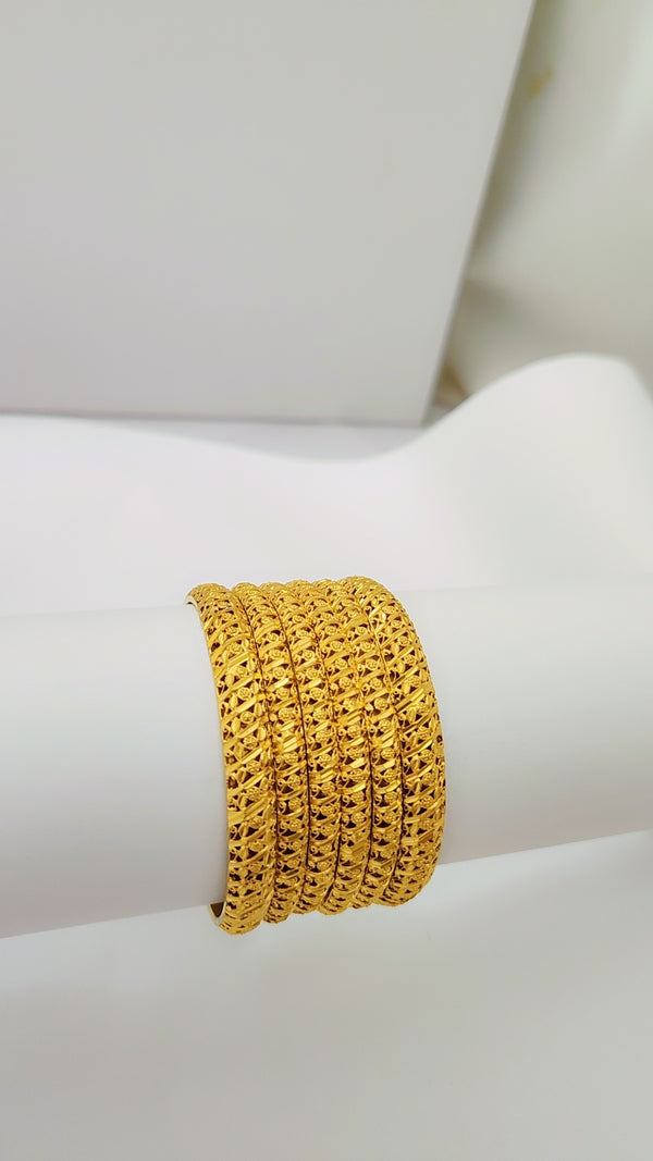 Golden Prestige Bangles | Timeless Royal Elegance