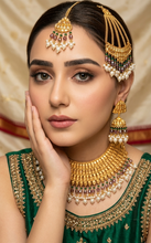 Regal Legacy Gold-Coated Bridal Necklace Set – Timeless Opulent Elegance