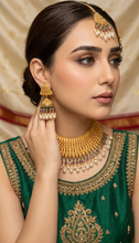 Regal Legacy Gold-Coated Bridal Necklace Set – Timeless Opulent Elegance