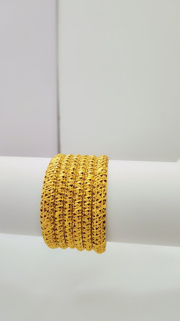 Golden Prestige Bangles | Timeless Royal Elegance