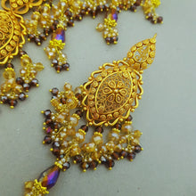 Shimmering Gold Plated Bridal Necklace